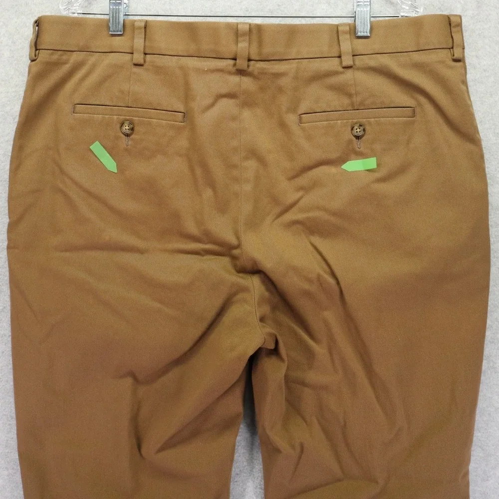 Roundtree & Yorke Pants Mens 40x34 TravelSmart Core Comfort Waistband Flex Khaki